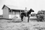 Dave Larkin on Soldier Settlement Bck Kooloonong 1923 Australia OLD PHOTO
