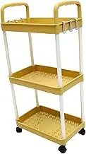BESTOYARD Storage Trolley Rack Rolling Cart Multi-Function Utility Cart for Kitchen Bathroom