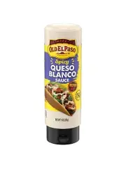 〽️ New Old El Paso Taco Spicy Queso Blanco Medium Squeeze Sauce Hot Bottle 9oz