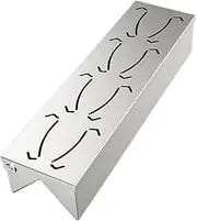 BBQ Smoker Box - Grill Smoker Box Outdoor BBQ Smoker Box, Stainless Steel Grill Accessories with Convenient Hinged Lid for Maximum Fume Production