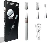 Magentak Large Long Head Electric Toothbrush for Adults,Replacement Large Toothbrush Head 2 Pcs for Whitening Teeth, Rechargeable Automatic Tooth Brush with 5 Modes for Removing Plaque(White)