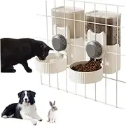 Hanging Automatic Pet Feeders and Water Dispenser 1L Large Capacity Small Animal Food Dispenser Cage Accessories for Dog Cat Rabbit Hanging Pet Feeders