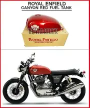 Royal Enfield "CANYON RED Petrol Gas Fuel Tank for INTERCEPTOR 650"