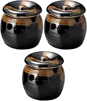Set of 3 with Tenmoku Mini Trap Point Cut, 2.6 x 2.6 inches (6.5 x 6.7 cm), 47.2 fl oz (120 cc) | Kamame