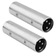 XLR Male Adapter, 3 Pin XLR Male to Male Microphone Cable Adapter - 2 Pack