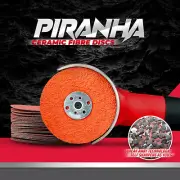 5" 125mm Piranha Ceramic Fibre Sanding Discs for Angle Grinder - Wood, Metal