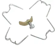 AEspares 7" Lucas Headlamp Headlight Fixing Clips Screw & Plate Fits For Royal Enfield
