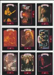 BON JOVI 9 card curated lot; 1991 Impel Mega Metal Cards; scanned; NM (B3)