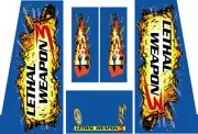 Data East Lethal Weapon 3 Pinball Machine CABINET Decal Set