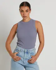 Jonesy Singlet in Slate Grey