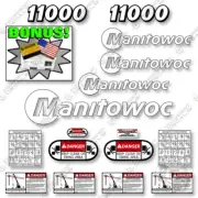 Fits Manitowoc 11000 Decal Kit Crane - 7 YEAR OUTDOOR 3M VINYL!