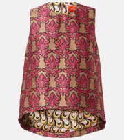 [La DoubleJ] La DoubleJ La Scala Herald jacquard top UK 10 red
