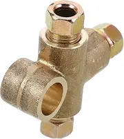 Brass Tee Fitting M10 Threaded Connector for Brake Lines Quick Disconnect Fitting Replacement Tee Connector