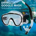 TEMPERED GLASS DIVING GOGGLES SCUBA DIVING SNORKEL SWIMMING