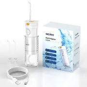 SEJOY Cordless Water Flosser Dental Oral Irrigator Jet Tips Teeth Cleaner Floss