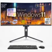 PC All IN One I7 10th 34 " Windows 11 4gb 240gb Curved FHD Computer Work _