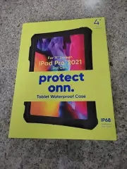 Onn Tablet Case for iPad Pro 2021 3rd Generation 11 Inch Screen Black Waterproof