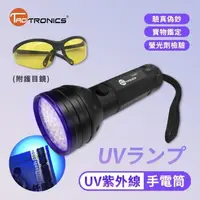 在飛比找momo購物網優惠-【TaoTronics】UV紫外線手電筒 驗鈔燈組(附護目鏡