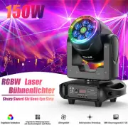 150W LED Moving Head Lighting RGBW Laser Beam Stage Light Disco DJ Party Lights