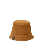 Reversible bucket hat in waxed canvas and tartan 57,58,59,60 beige