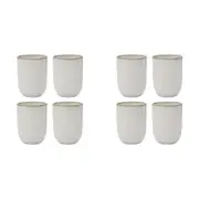 8pc Ecology Stoneware Glassware Element Cuddle Drinking Coffee Mug Blanc