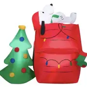 4.5' Peanuts Snoopy Scene Airblown Inflatable Christmas Tree Yard Decoration New