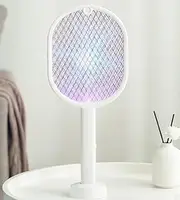 TooToo 2 in 1 Electric USB Rechargable Racket Fly Swatter Mosquito Insect Killer Zapper