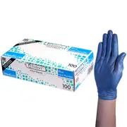 Sofeel Vinyl Low Powder Gloves 4.5g Medium Blue HACCP Grade 100 Box x10