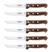 6pc Tramontina Steak Knife Home/Kitchen Cutting/Chopping BBQ Tool Set Brown