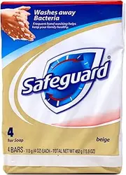 Safeguard Antibacterial Hand Bar Soap 4 Oz, 4 Bars Each, Pack of 8, (32 Total Bars)