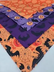 Halloween Dog Bandana Flexible Decorative Smooth Scarf Bib Cat Bat Spider Web