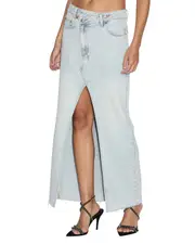 Relax Maxi Skirt Skyfall - Light Blue Denim | Ksubi ++