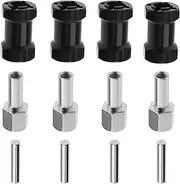 12mm RC Hex Adapter 20mm RC Extension Wheel Hex Hub Metal Driver Adapter Compatible with Axial Scx10 Rc4wd D90 1/10 RC Crawler Car
