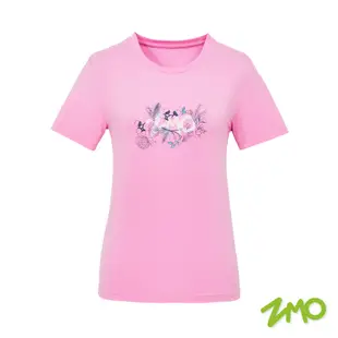 ZMO 23 女彈性透氣印花短袖衫-橡實松果 二色︱TS910