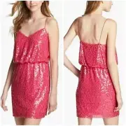 Aidan Mattox Pink Sequin Mini Dress NWT Size 0