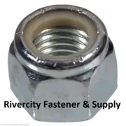 (2000) M6-1.0 Coarse Thread Nylon Insert Lock Stop Nuts Zinc Grade 8.8 M6x1.0