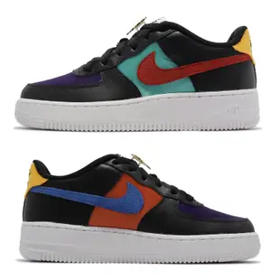 Nike 休閒鞋 Air Force 1 LV8 GS 大童 NBA WNBA 黑紅 彩 DN4178-001