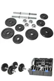 CAP Barbell 40 Pound Adjustable Cast Iron Dumbbell Set with Case