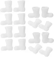 OKUMEYR 24pcs Mini Christmas Boots Mini Christmas Decorations Mini Rain Shoes Miniatures Mini Shoes Mini Ornaments Dollhouse Christmas Mini Christmas Figurines Xmas Mini White Plastic