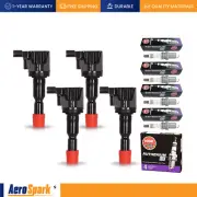 Ignition Coil & NGK Ruthenium Spark Plug For 2009-16 Honda CR-Z Fit UF626 (for: Honda)