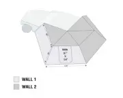 Overland Vehicle Systems NOMADIC 270 LT AWNING WALL 1 DRIVER 18299909