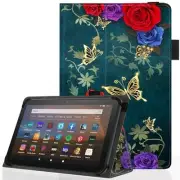 Universal 10 10.1 Inch Android Tablet Case,Slim Folding Stand Butterfly Flower