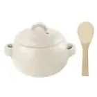 DONABE rice cooker, with bamboo scoop ,3 cups cooking, oven and microwave safe