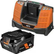 AEG 18V 4.0Ah FORCE Starter Kit, with Battery and 18V 4A Charger