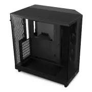H6 Flow Black Computer Chassis Compact Design Glass Panels 3 Fans Cooling System
