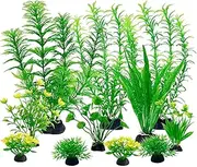 Wugauwor Artificial Aquarium Plant, 11Pcs Fish Tank Decorations, Fish Tank Accessories, Turtle Tank Decorations, Aquarium Decor, Betta Fish Plants, 2~8.5 Inch