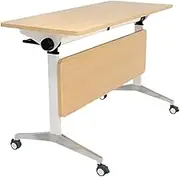 YVYKFZD Folding Conference Table, Rectangular Conference Room Table, Mobile Seminar Meeting Table with Lockable Wheels, Portable Training Table, for Office, Classroom(1PCS,47.2"x23.6"x29.5")