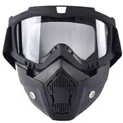 Windproof Shark Motorcycle Goggles Glasses Retro Motocross Motorbike Goggles Open Face Helmet For Shark Helmet Moto Oculos Glass clear lens
