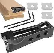 Edge Banding Trimmer Manual Arc Trimmer Aluminium Alloy Small Hand Planer with 3 Blades Edge Trimming Chamfer Tool Woodworking Tool for Plywood Plastic PVC