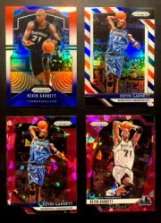 KEVIN GARNETT NBA FOUR CARD INSERT LOT PRIZM +++